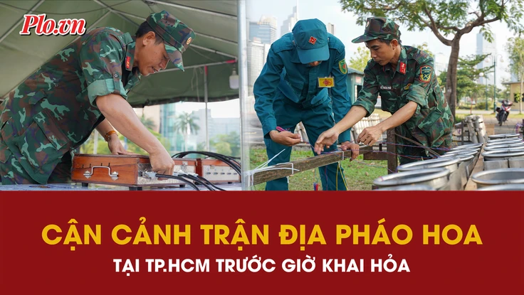 Cận cảnh trận địa pháo hoa tầm cao tại trung tâm TP.HCM trước giờ khai hỏa