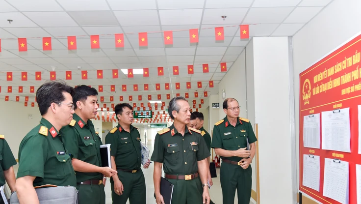 Điểm bầu cử tại Bệnh viện Quân y 175 sẵn sàng cho ngày hội non sông