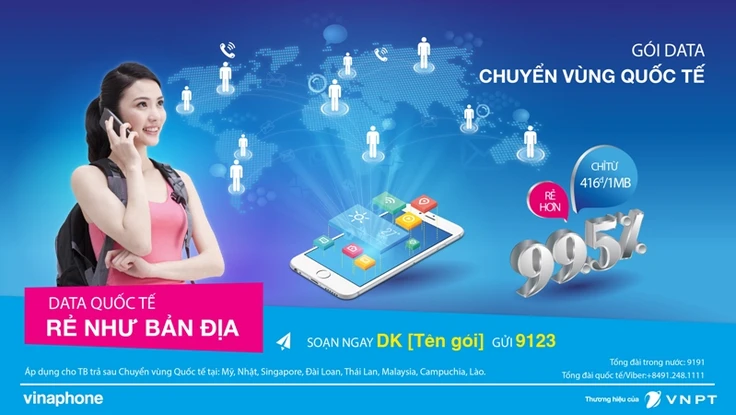 Từ 1-8-2017, Roaming 8 nước giá cước như nội địa