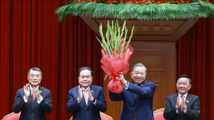 Tổng Bí thư Đảng Lao động Triều Tiên Kim Jong Un chúc mừng Tổng Bí thư Tô Lâm