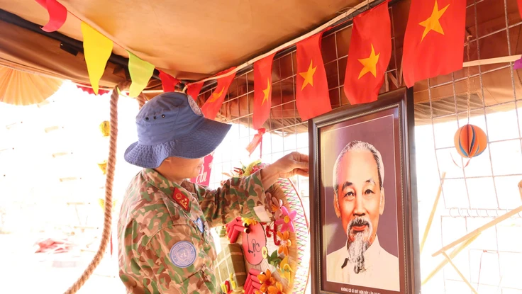 Tết của 'Chiến sĩ mũ nồi xanh' Việt Nam ở Nam Sudan