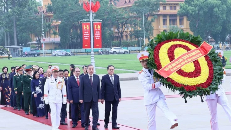 Lãnh đạo Đảng, Nhà nước vào Lăng viếng Chủ tịch Hồ Chí Minh dịp 30-4