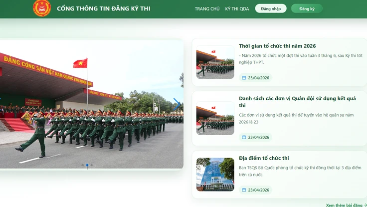 Bộ Quốc phòng tổ chức kỳ thi đánh giá năng lực phục vụ tuyển sinh năm 2026