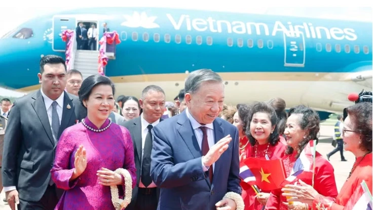 Tổng Bí thư, Chủ tịch nước Tô Lâm bắt đầu thăm chính thức Thái Lan