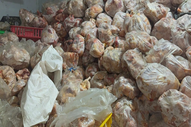10 tấn thịt gà không nguồn gốc, xuất xứ trong kho lạnh ở Nha Trang