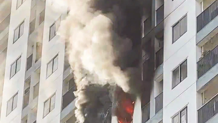 Bên trong căn hộ ở tầng 16 của chung cư PH, nơi xảy ra vụ cháy khiến 2 người tử vong