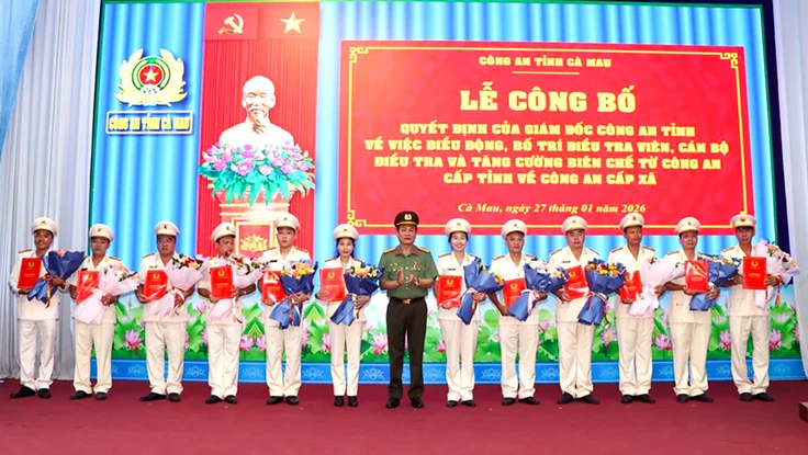 Công an cấp xã ở Cà Mau đều đã được bố trí điều tra viên