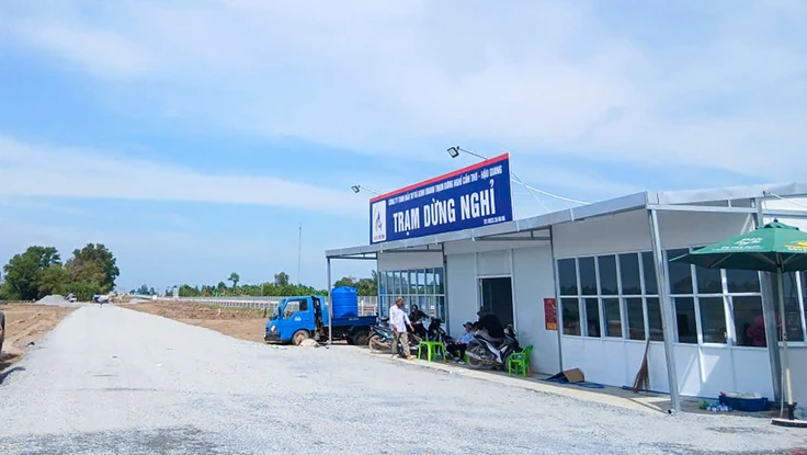 Không còn lo chỗ đi vệ sinh và dừng nghỉ khi đi cao tốc Cần Thơ - Cà Mau