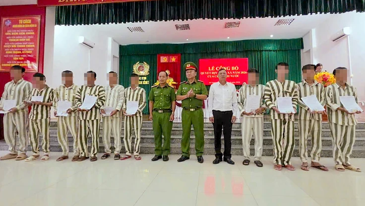 108 phạm nhân tại Trại giam Kênh 7 được đặc xá