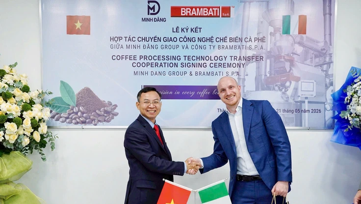 Minh Đăng Group chi hơn 3,5 triệu EUR đầu tư công nghệ Italy nâng tầm cà phê Robusta Việt