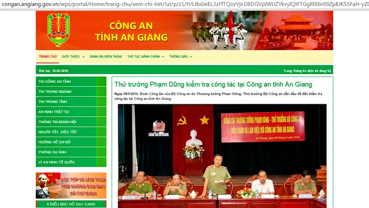 Ra mắt Cổng thông tin điện tử Công an tỉnh An Giang
