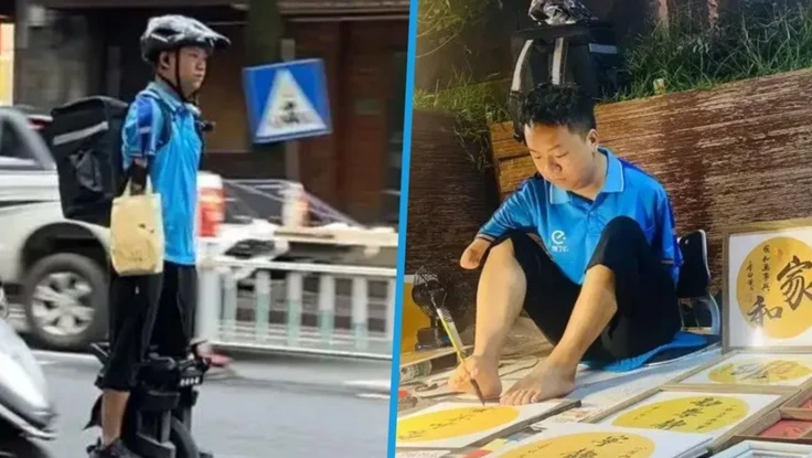 Xúc động câu chuyện người 'không tay' 