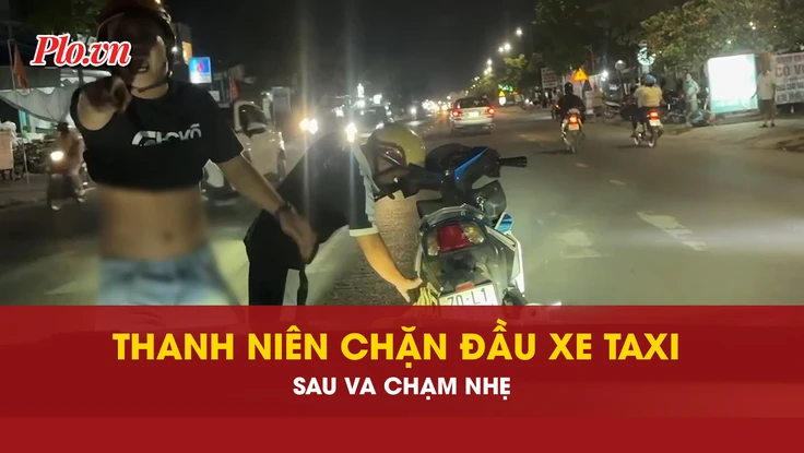 chặn đầu xe, thanh niên, va chạm, 