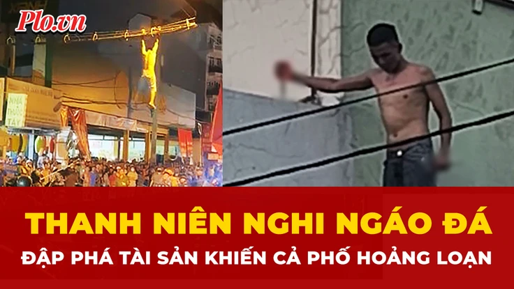 ngáo đá, thanh niên, đập phá 