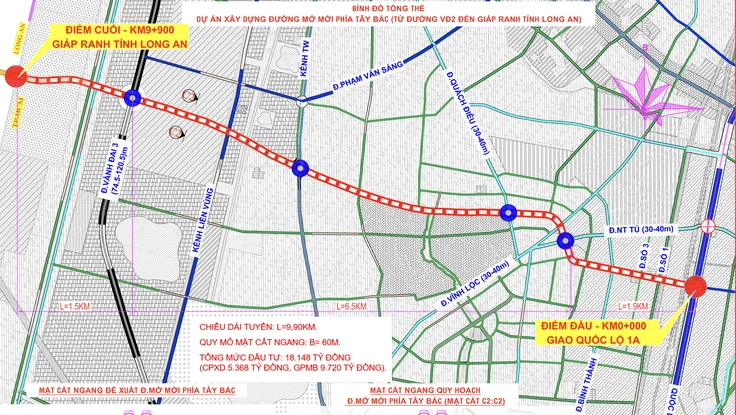 TP.HCM: Năm 2027 sẽ làm dự án đường mở mới phía Tây Bắc kết nối Tây Ninh