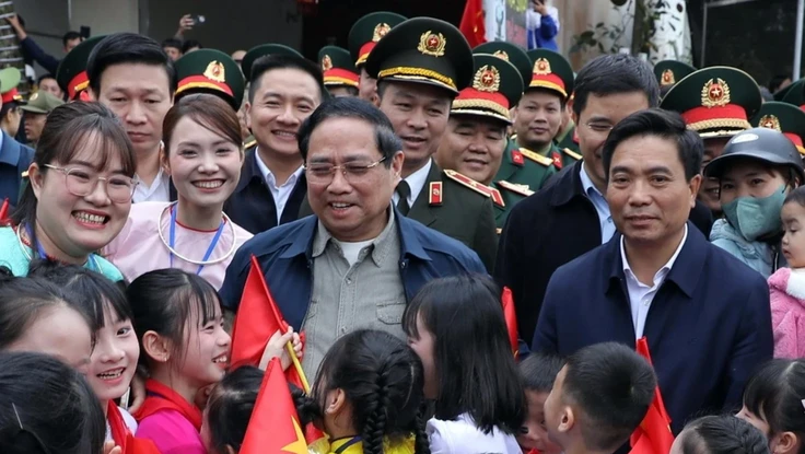 Thủ tướng Phạm Minh Chính dự lễ khởi công Trường liên cấp Cẩm Thạch