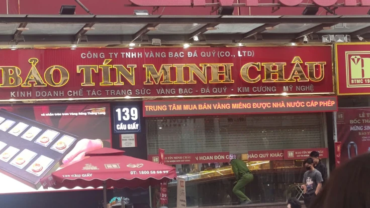 3 cửa hàng vàng Bảo Tín Minh Châu tạm ngừng giao dịch trong chiều 25-3