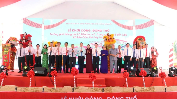 Tây Ninh khởi công xây dựng 19 trường nội trú tại xã biên giới