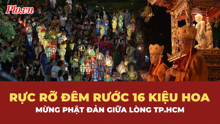 Hàng ngàn người đổ về trung tâm TP.HCM dự lễ rước tôn tượng Đức Phật đản sinh