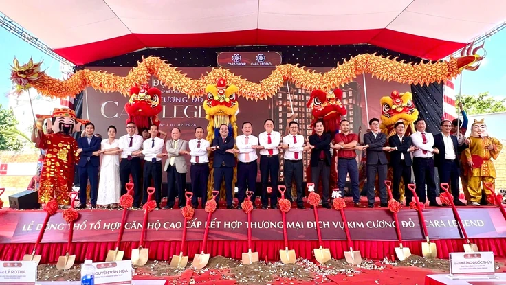 Động thổ tổ hợp căn hộ cao cấp Cara Legend cao 25 tầng tại Cần Thơ