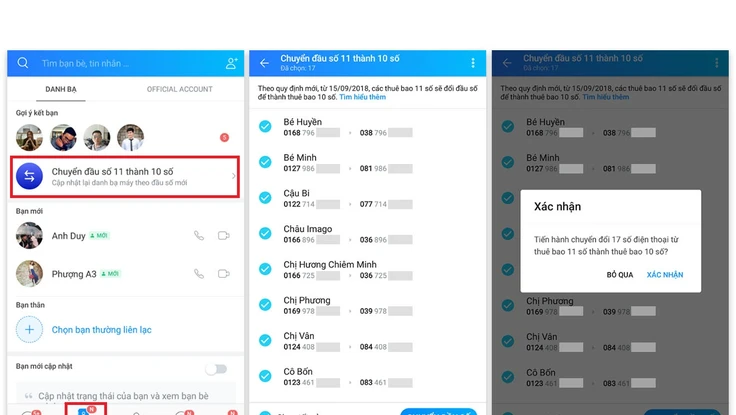 Cách cập nhật toàn bộ danh bạ bằng Zalo