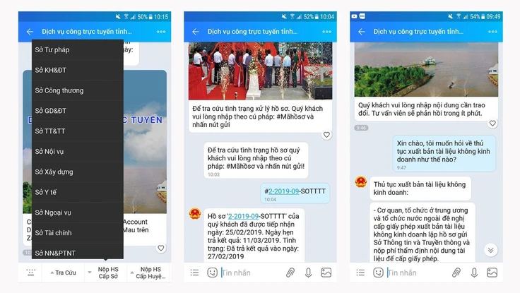 Tỉnh Cà Mau ứng dụng Zalo để phục vụ nhân dân