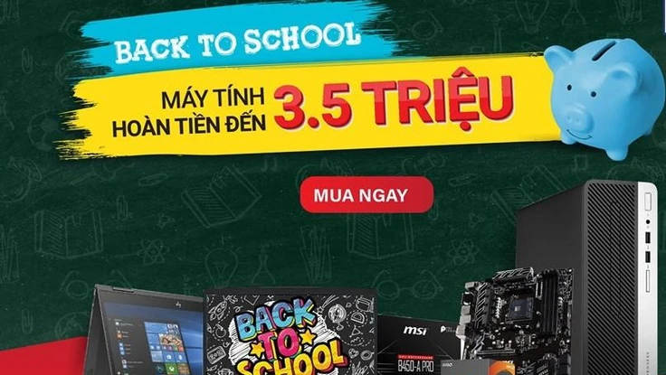 Nhiều mẫu laptop giảm giá 3,5 triệu đồng mùa tựu trường