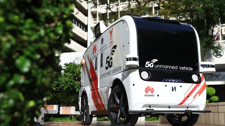 Ngành y tế Thái Lan thử nghiệm xe điện không người lái 5G