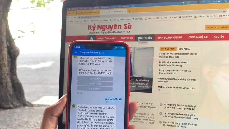 Cấp sổ hộ khẩu, căn cước công dân qua Zalo