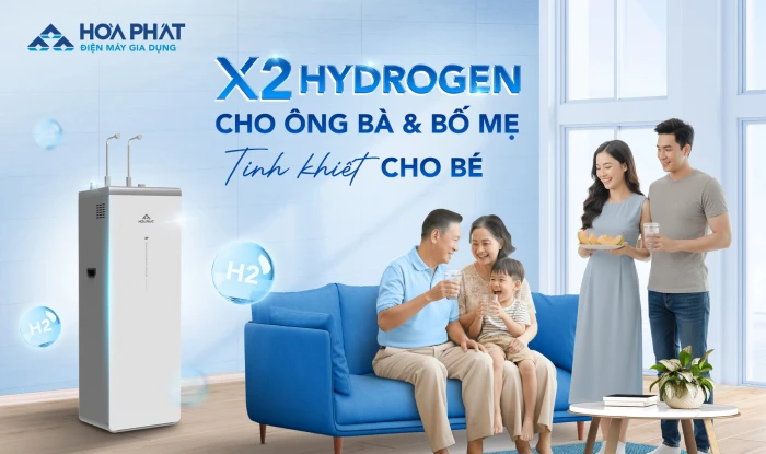 Máy lọc nước Hydrogen ion kiềm Hòa Phát: Công nghệ lọc đa tầng kết hợp điện phân