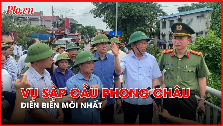 Phó Thủ tướng Hồ Đức Phớc trực tiếp chỉ đạo tại hiện trường cầu Phong Châu sập