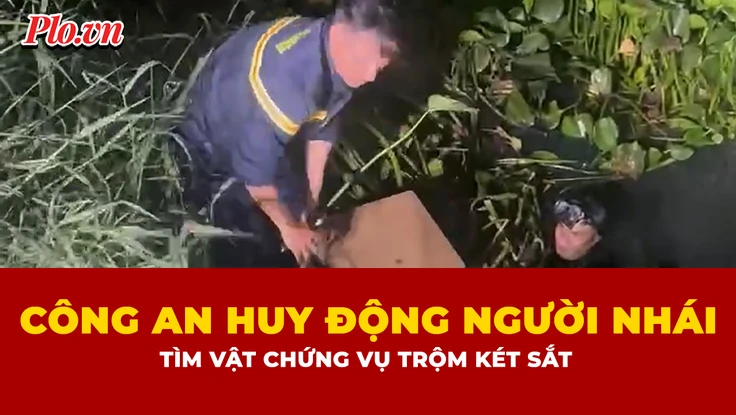 Công an huy động người nhái lặn xuống kênh tìm vật chứng vụ trộm két sắt 
