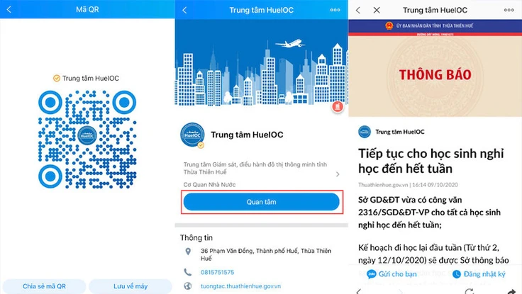 Cách nhận cảnh báo mưa lũ ở miền Trung bằng Zalo