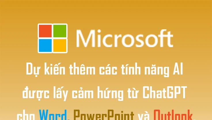 Microsoft: Dự kiến thêm tính năng AI vào Word, PowerPoint và Outlook