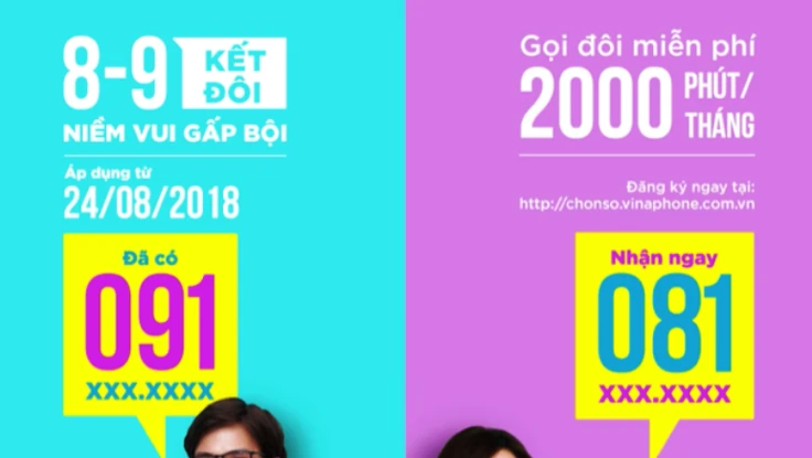 Gọi, nhắn tin thả ga với số “cặp đôi” của VinaPhone