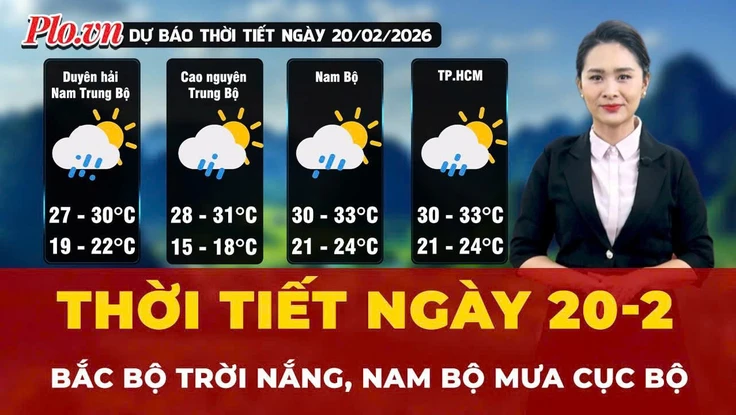 Dự báo thời tiết ngày 20-2: Bắc Bộ trời nắng, Nam Bộ mưa cục bộ