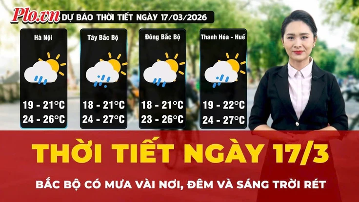 Dự báo thời tiết ngày 17-3: Bắc Bộ sáng và đêm trời rét, Nam Bộ đêm có mưa giông