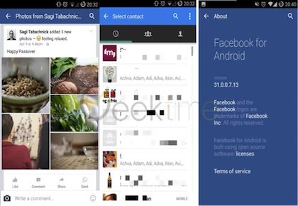 Facebook tích hợp WhatsApp trên Android