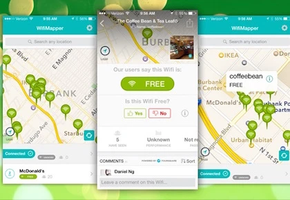 Dùng iPhone để tìm hàng triệu điểm Wi-Fi miễn phí