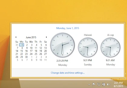 Xem nhiều múi giờ trên Windows cùng một lúc