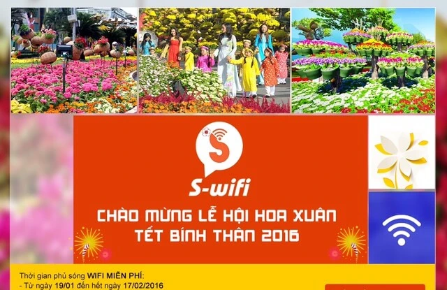 Du Hội hoa xuân 2016 được dùng Wi-Fi miễn phí