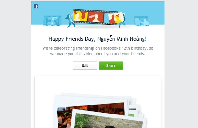 Trải nghiệm tính năng Friends Day mới của Facebook