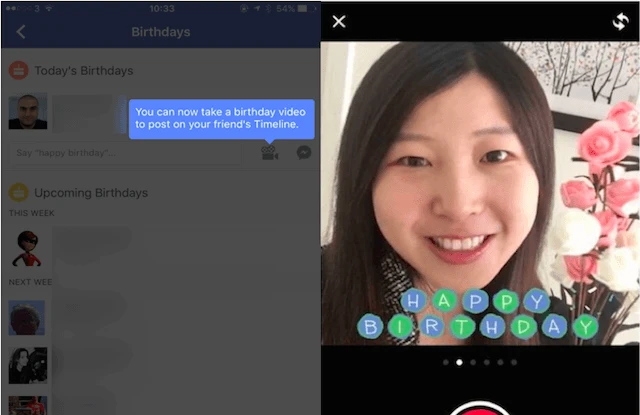 Facebook ra mắt tính năng chúc mừng sinh nhật bằng video
