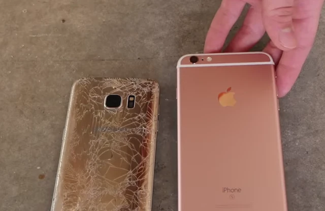 Thả rơi S7 Edge và iPhone 6S Plus ở độ cao 6 m