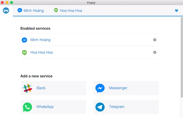 Gom nhiều tài khoản Messenger, WhatsApp về một mối
