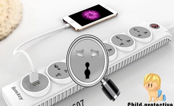 Huntkey trình làng nhiều ổ cắm thông minh an toàn cho trẻ