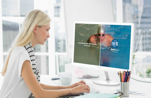 Phillips giới thiệu màn hình máy tính với công nghệ SoftBlue