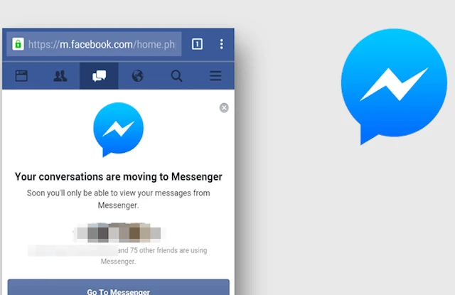 Facebook ép người dùng sử dụng ứng dụng Messenger