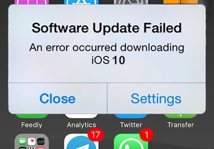 4 cách khắc phục lỗi không thể nâng cấp lên iOS 10