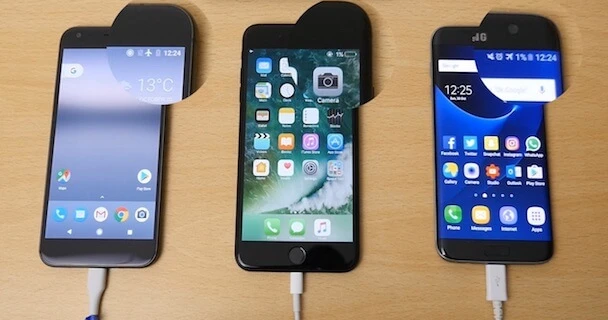 Galaxy S7 Edge và iPhone 7 Plus, ai sạc nhanh hơn? 